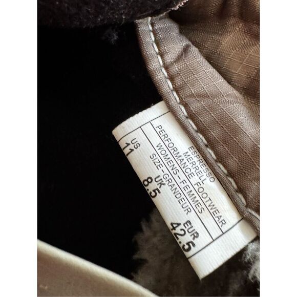 Merrell Kamori Mid Lace Up Snow Boot Fur Lined Suede Quilted Active Sport Sz 11 - Picture 8 of 8